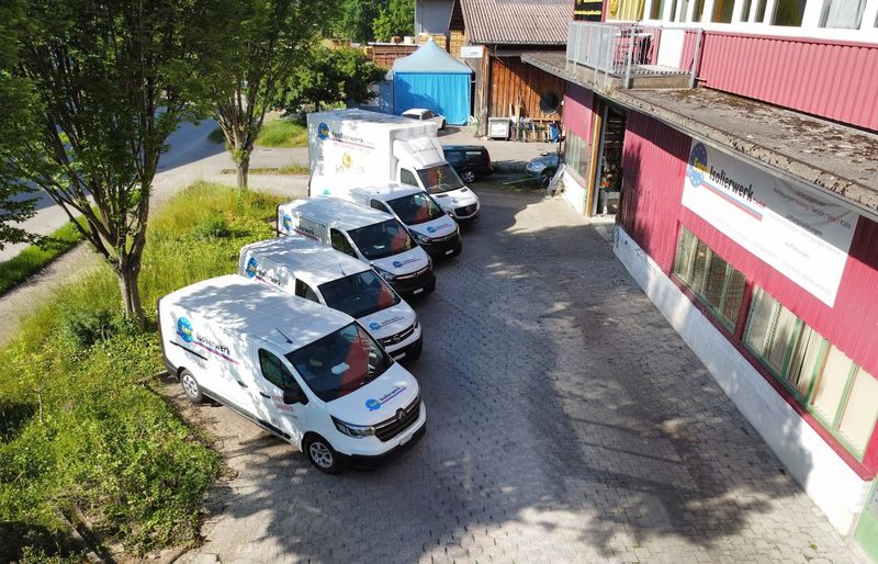 Drohnenaufnahme des Euro-Isolierwerk Fuhrparks